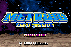 Escape from Metroid Zero Title Screen